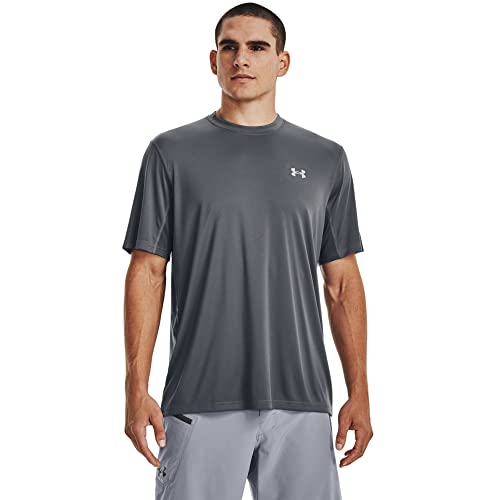 Under Armour Men's Standard Drift Tide Knit Short Sleeve T-Shirt, (012) Pitch Gray / / Mod Gray, Large