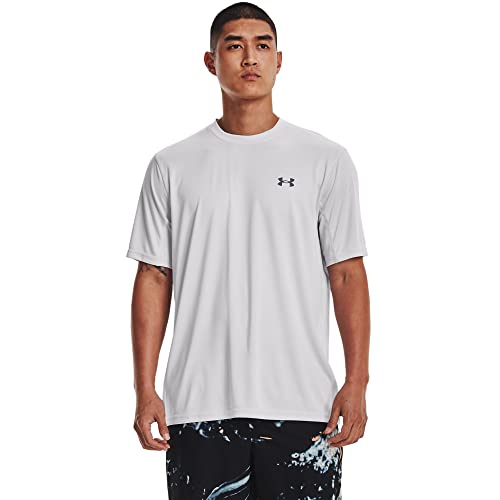 Under Armour Men's Standard Drift Tide Knit Short Sleeve T-Shirt, (015) Halo Gray / / Pitch Gray, Large