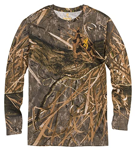 Browning Hunting Apparel Wasatch Long Sleeve T-Shirt - Mens Mossy Oak Shadow Grass Habitat Large