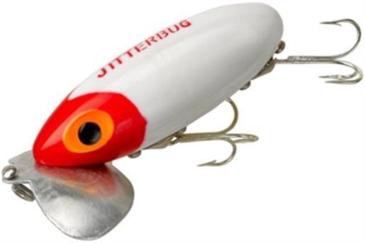 Arbogast Original Jitterbug - Model 650 - White/Red Head - 2-1/2'