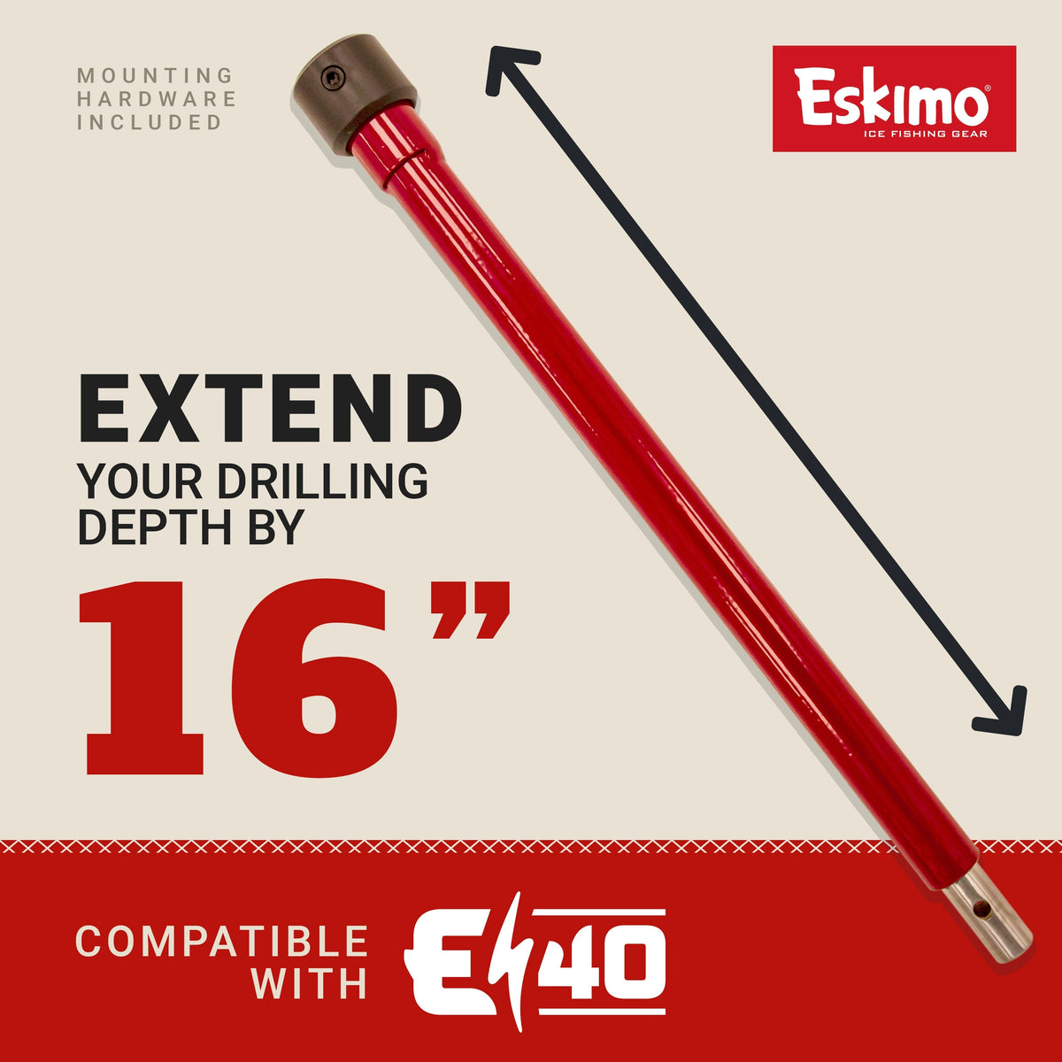 Eskimo Steel Electric Auger Extensions