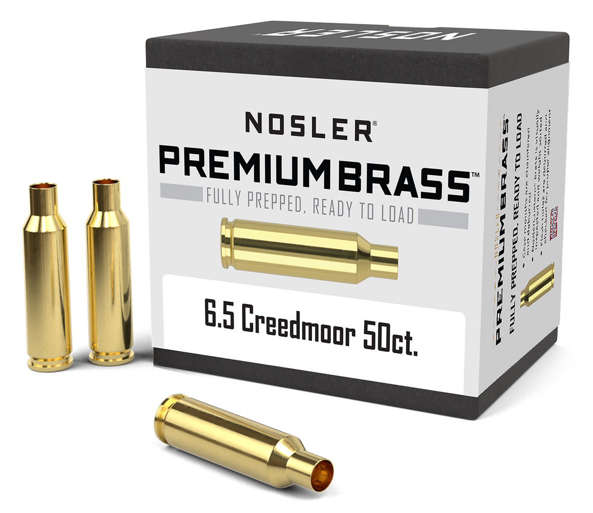 Nosler 6.5 Creemoor Premium Brass (50ct) product image