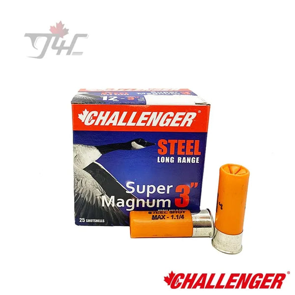 Challenger Ammo 50074 Super Magnum 5007 Shotshell 12 GA- 3 in- No- 4 1-1-4 oz- 1450 fps- 25 Rnd per Box