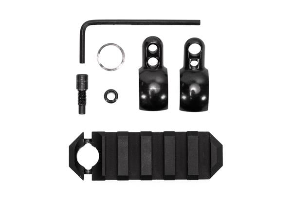 GrovTec TUBE MNT RAIL 2.6”, 5S .800-.850 BAR BND MTD PICRAIL