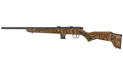 Savage Model 93 Minimalist .22 WMR Bolt Action Rimfire Rifle 18" Threaded Barrel 10 Rounds Brown Minimalist Laminate Stock Black Finish