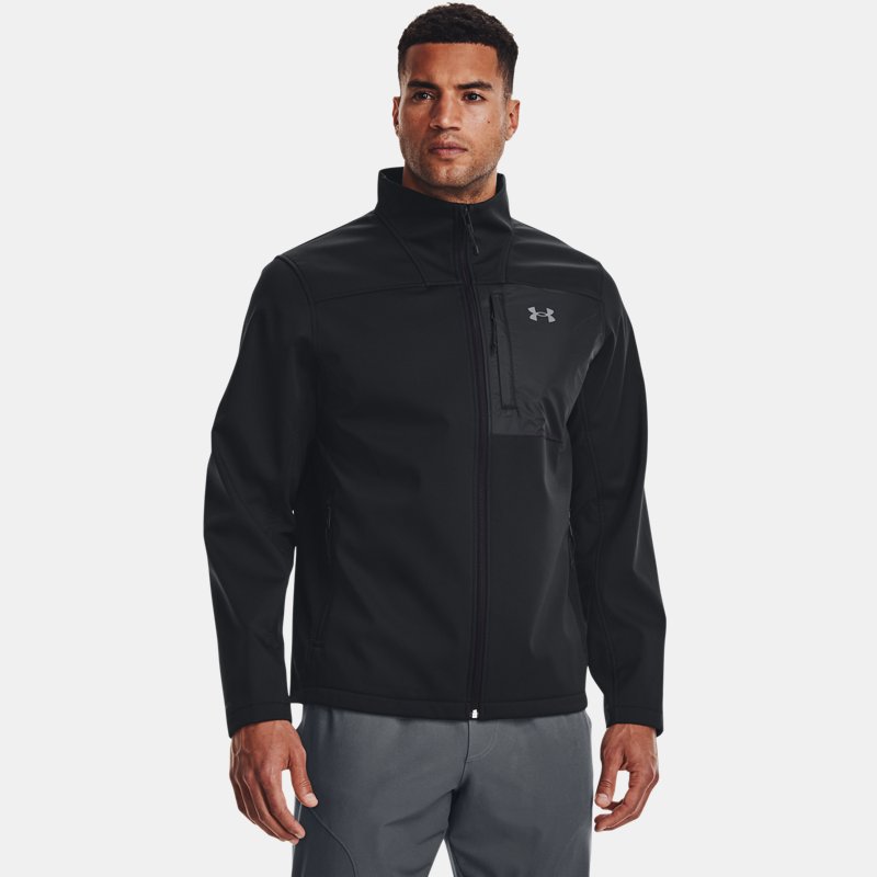 Under Armour mens ColdGear Infrared Shield 2.0 Soft Shell , (001) Black / / Pitch Gray , Large