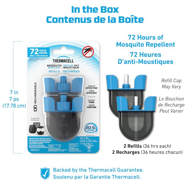 Thermacell Rechargeable Mosquito Repellent Refills 72 Hours