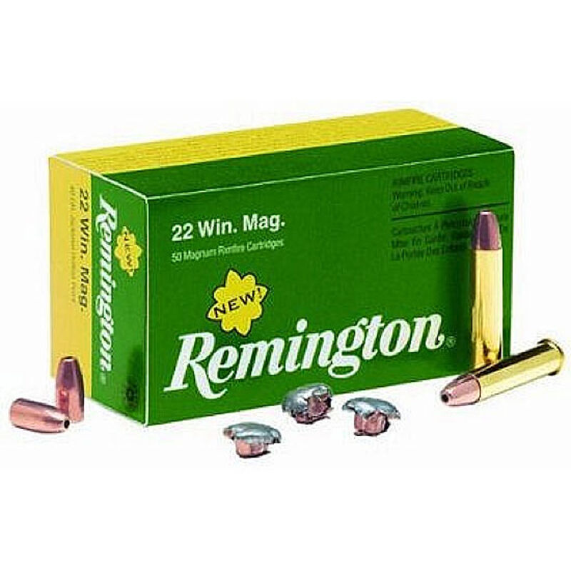 Remington .22 Magnum 40 Grain Jacketed Hollow Point 1910 fps 50 Rounds