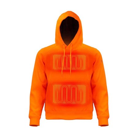 Fieldsheer Mobile Warming Mens Phase Performance Heated Hoodie Orange