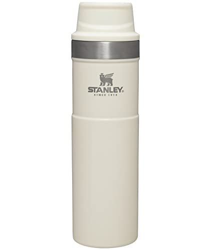 Stanley 20 Oz. Trigger Action Vacuum Mug, Cream Gloss Brown