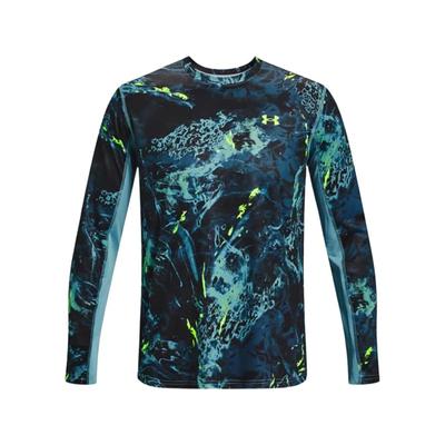 Under Armour Men's Iso-Chill Shorebreak Camo Long Sleeve Shirt, Still Water/Lime Surge SKU - 691477