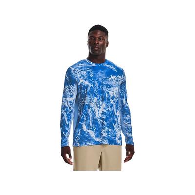 Under Armour Men's Iso-Chill Shorebreak Camo Long Sleeve Shirt, Victory Blue/Carolina Blue/White SKU - 995810