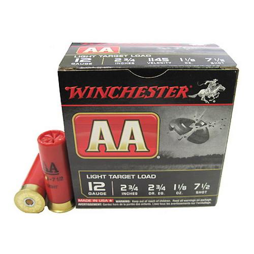 Winchester AA Target Loads Shotshells - 12 Gauge - 1-1/8 Oz. - 7.5 Shot - 25 Rounds
