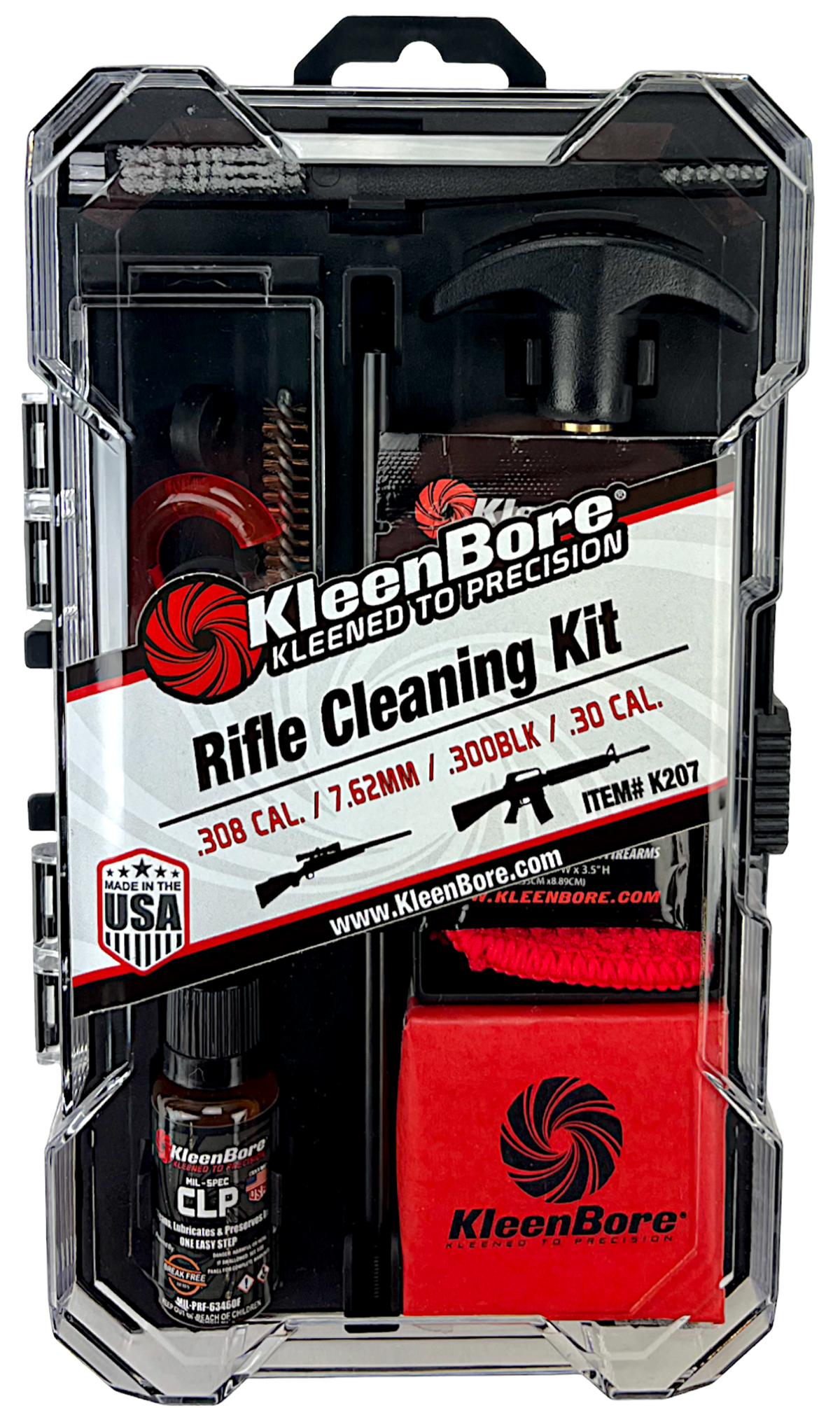 KleenBore .30/.308/7.62mm/.300 BLK Classic Rifle Cleaning Kit