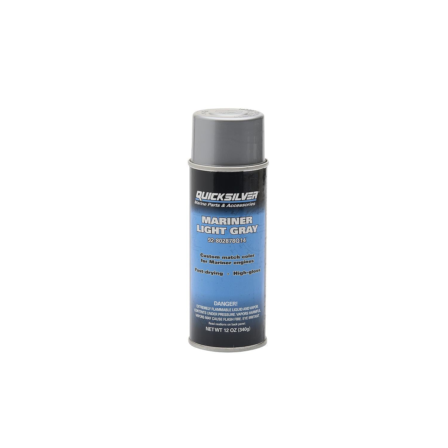 Quicksilver 802878Q14 Gloss Enamel Spray Paint in Light Gray, 12oz