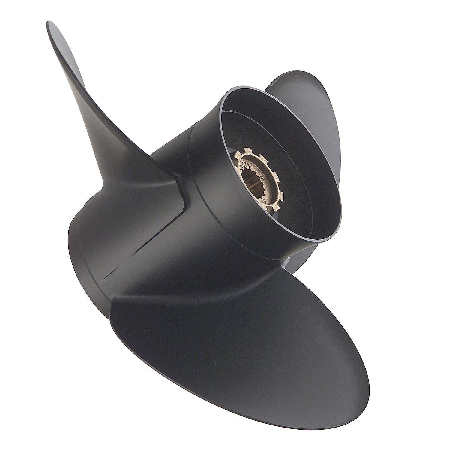 Mercury Black Max 3-Blade Aluminum Propeller, 9" Diameter x 10.5" Pitch, Right Hand Rotation