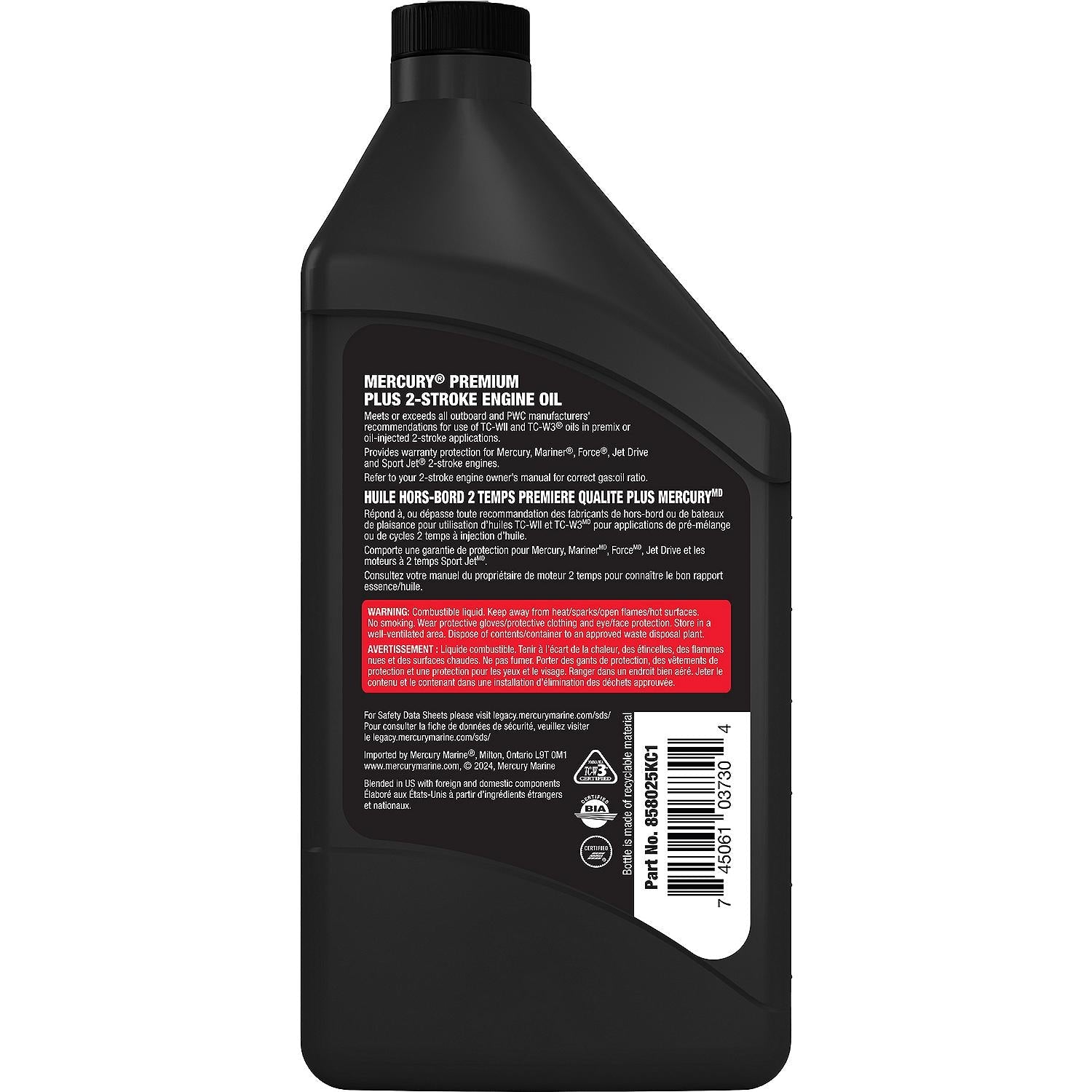 Mercury 2-Stroke Premium Plus Synthetic Blend Marine Engine Oil, 16 oz