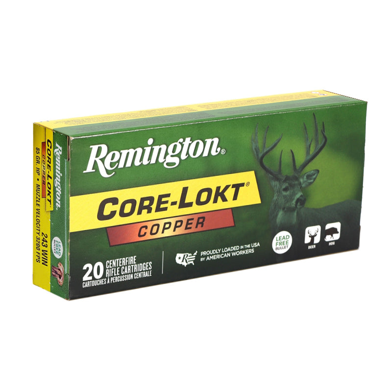 Remington Core-Lokt Copper 243 Winchester 85gr HP - 20 Rounds