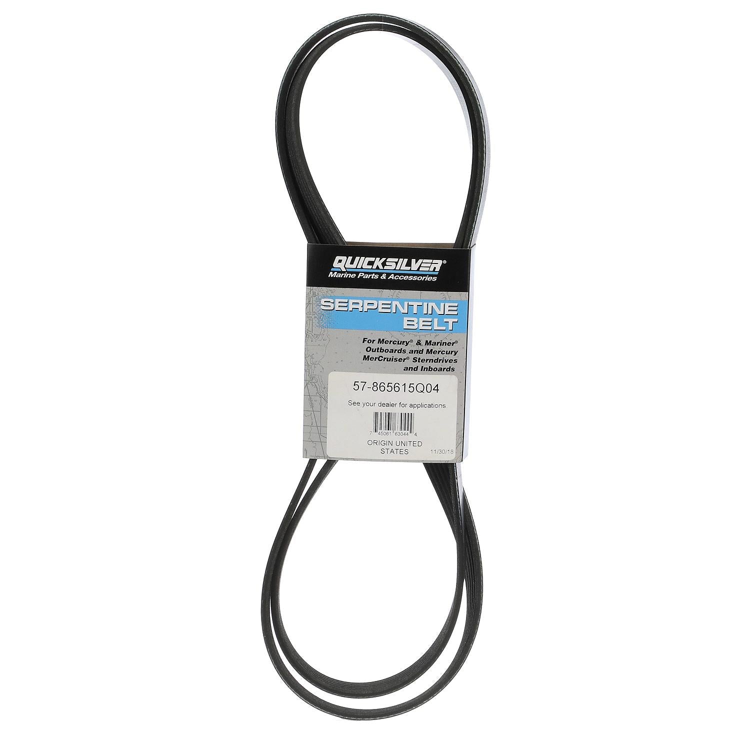Quicksilver 865615Q04 Serpentine Belt, 1,941mm Long, for Select MerCruiser Sterndrive and Inboard Engines