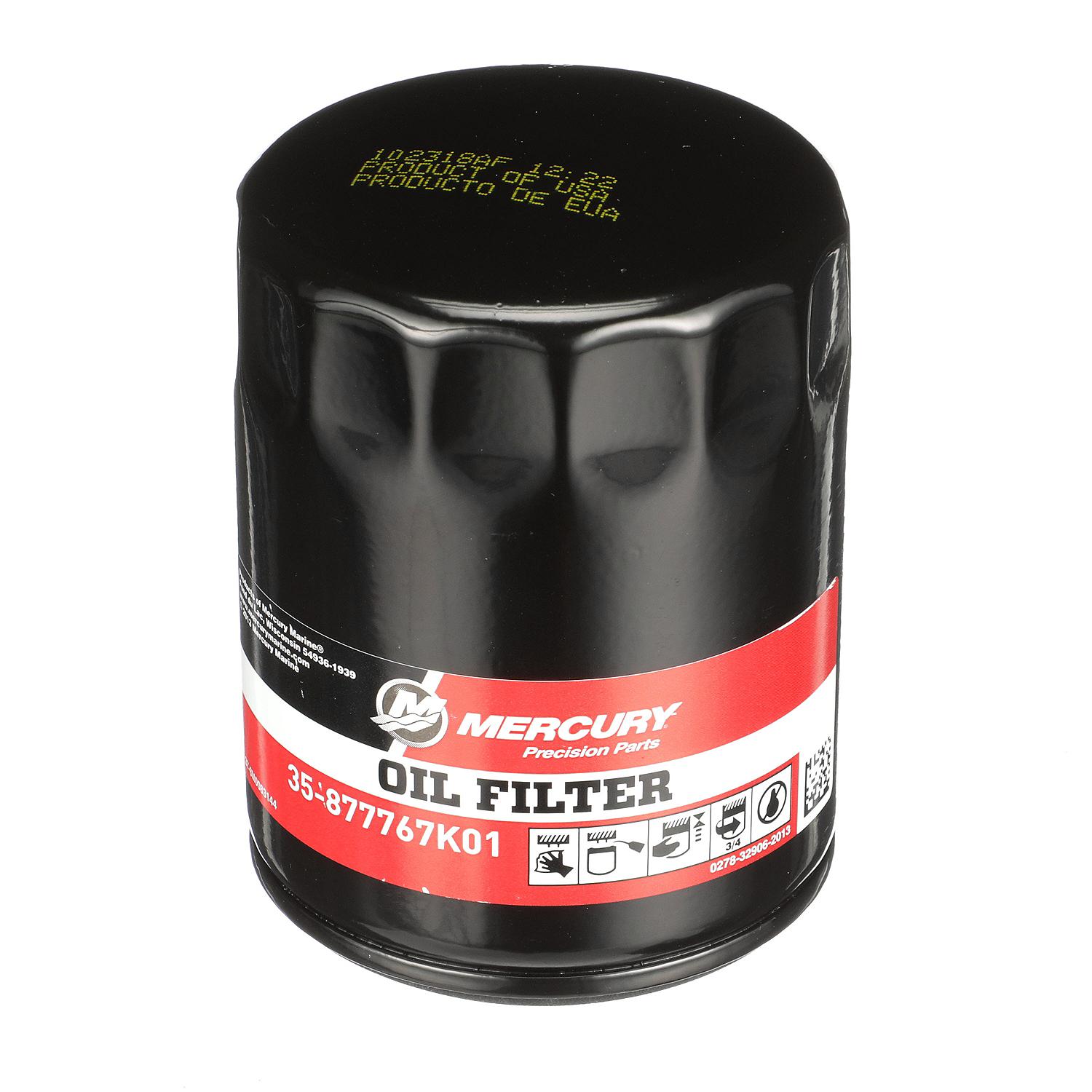 Mercury 877767K01 4-Stroke Engine Oil Filter for Select Mercury L4 135-200hp Verado Outboards