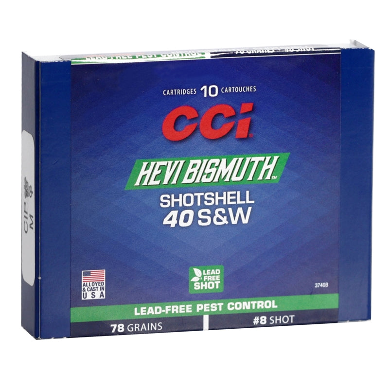 CCI HEVI-Bismuth 40 S&W 78gr #8 Bismuth Shot - 10 Count