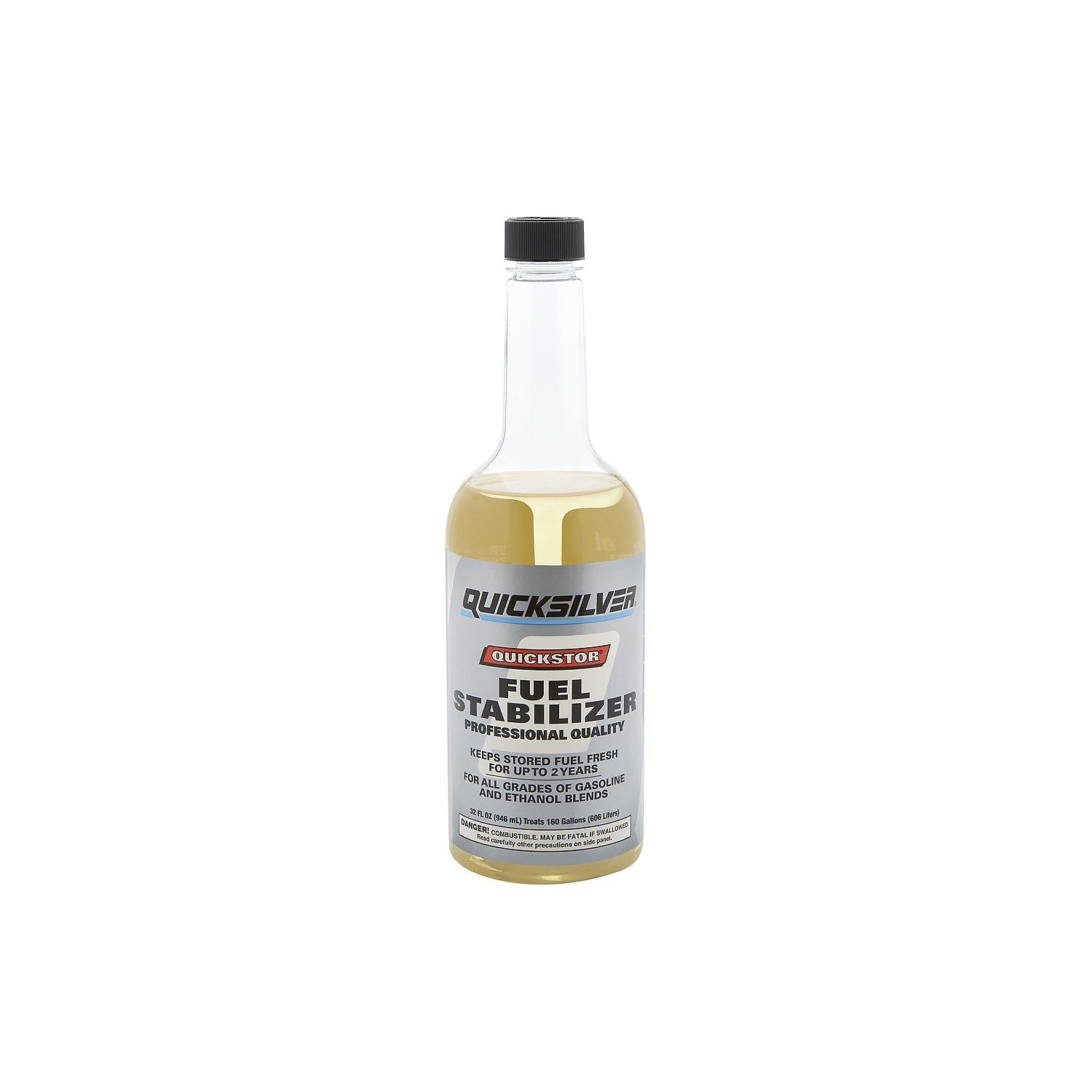 Quicksilver 8M0058682 Quickstor Fuel Treatment and Stabilizer, 32 oz