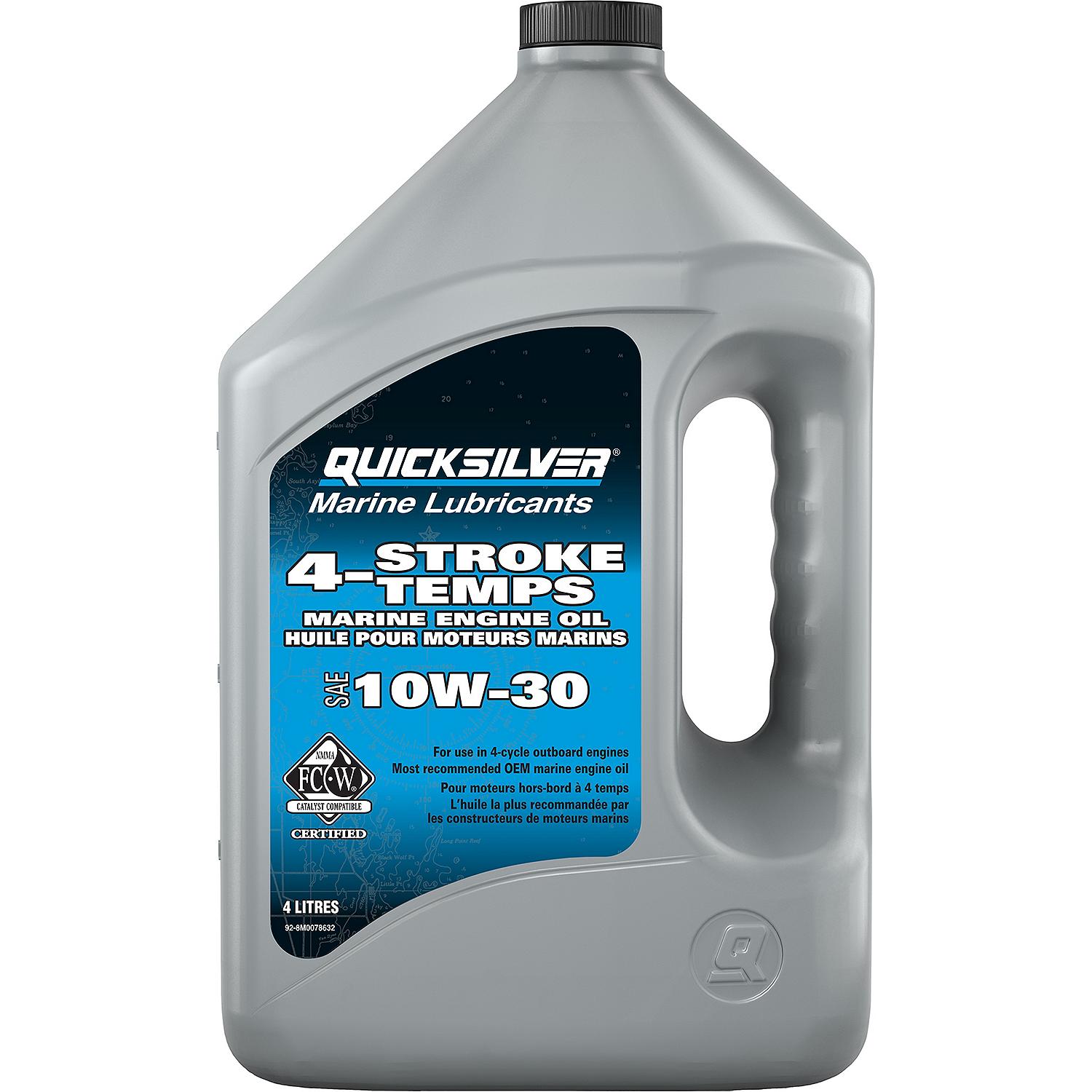 Quicksilver 10W-30 4-Stroke Marine Engine Oil, 1 Gallon
