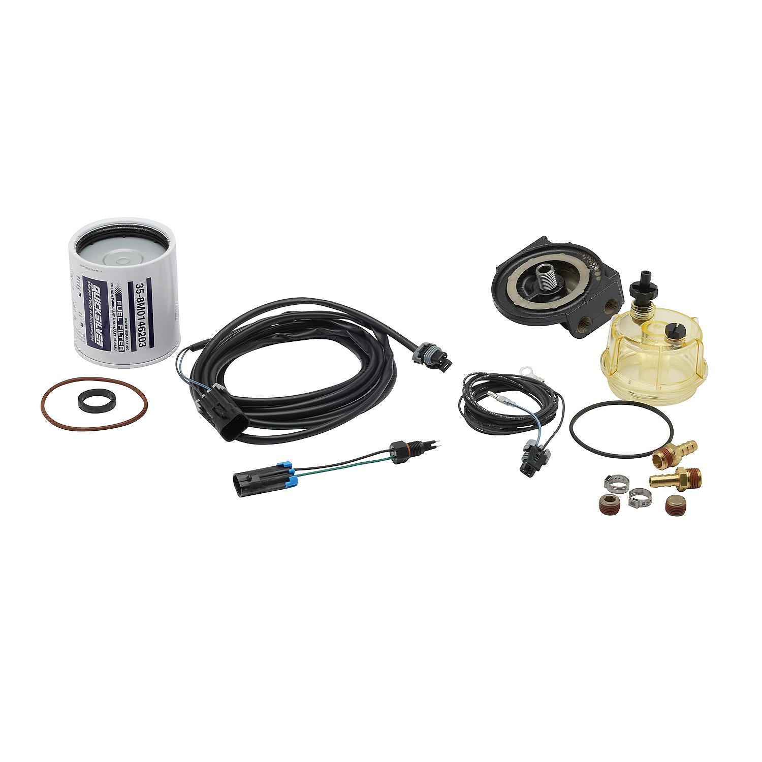 Quicksilver 8M0109543 Remote Water-Separating Fuel Filter Kit for Mercury and Mariner 150hp EFI FourStroke and F75-115hp FourStroke Outboards