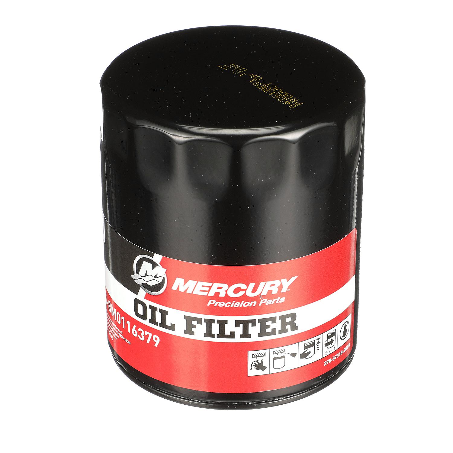 Mercury 8M0116379 Oil Filter for MerCruiser Sterndrive and Inboard Engines by Ford