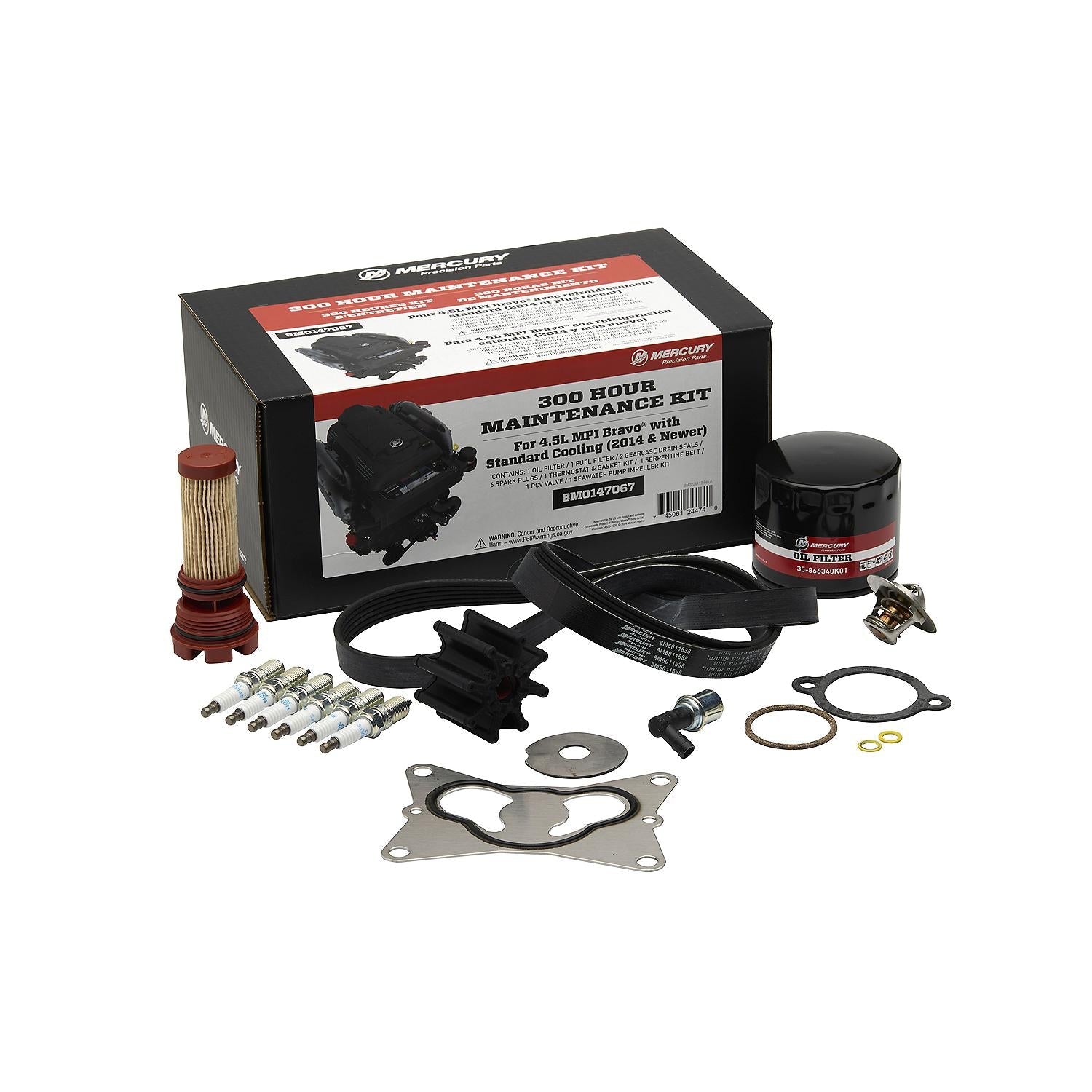 Mercury 8M0147067 MerCruiser 4.5L MPI Engine with Bravo Sterndrive 300 Hour Maintenance Kit
