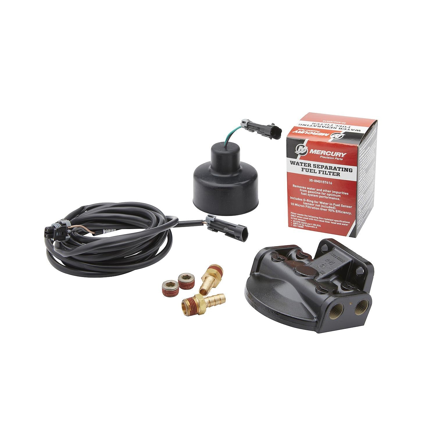 Mercury 8M0157707 Water Separating and Sensing Fuel Filter Kit for Select Mercury L6 Verado Outboards