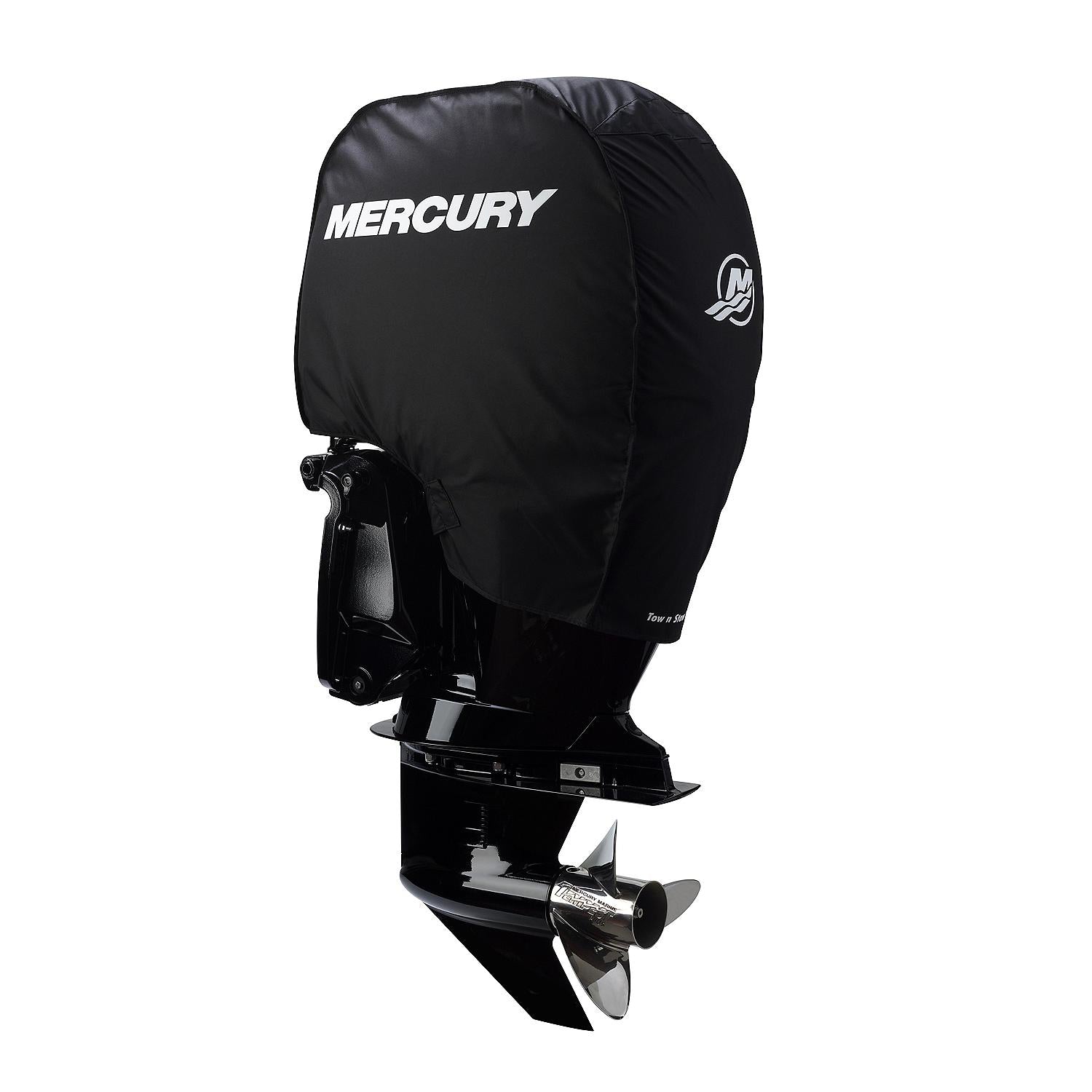 Mercury Tow N Stow Outboard Cover for  150hp FourStroke Engines, Black