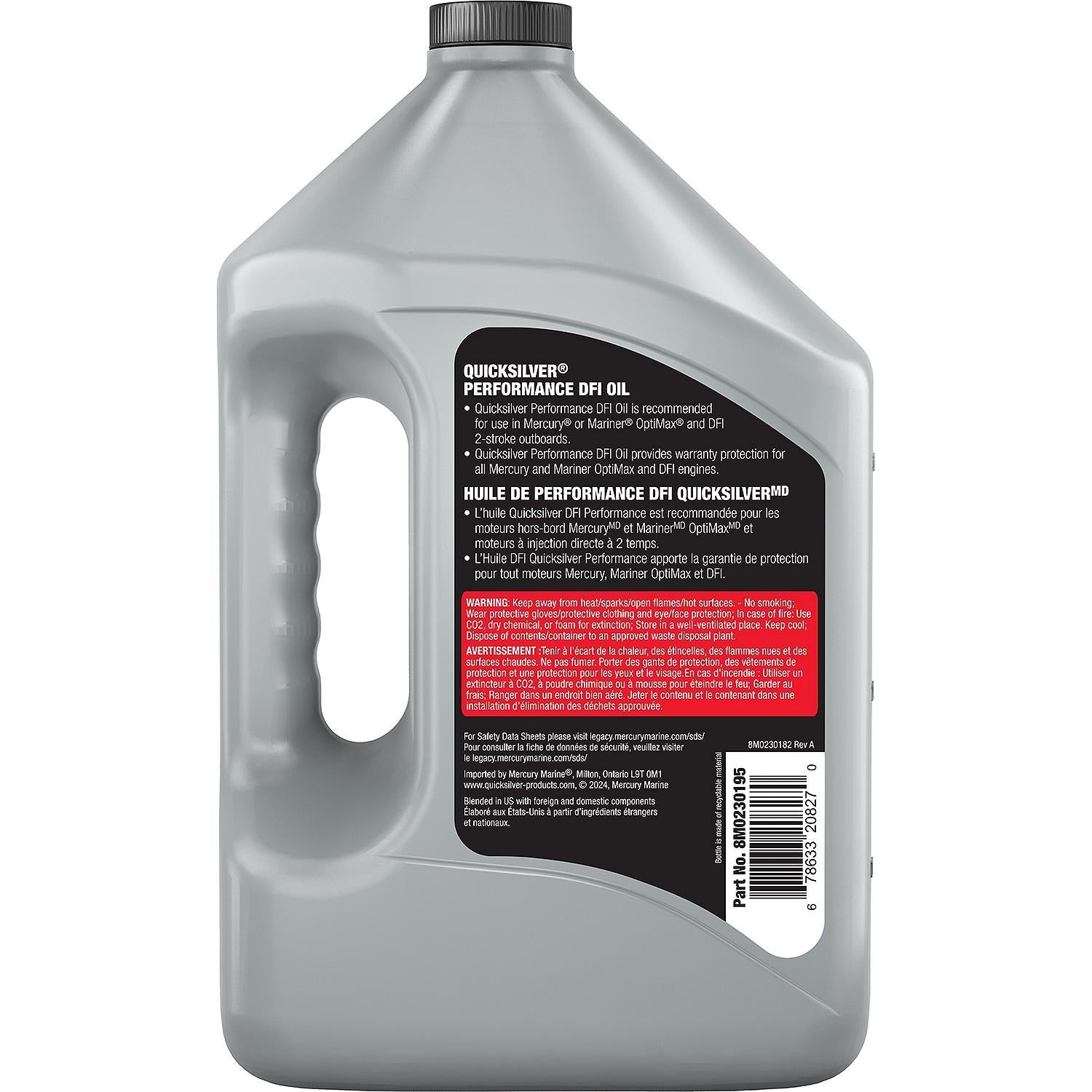 Quicksilver Performance DFI 2-Stroke Synthetic Blend Marine Engine Oil, 1 Gallon