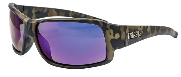 Rapala Prowler Polarized Fishg Glasses  CAMO  Gray  Blue Mirror