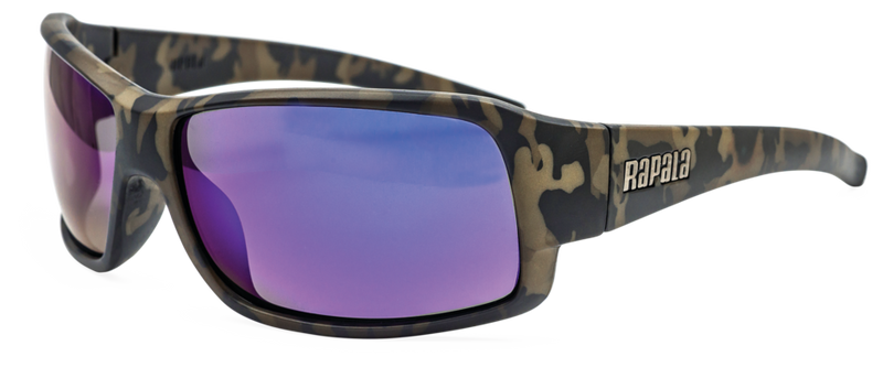 Rapala Prowler Polarized Fishg Glasses  CAMO  Gray  Blue Mirror