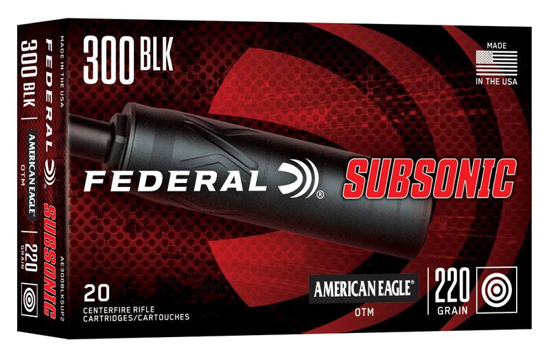 Federal American Eagle 300 Blackout 220GR Otm Subsonic