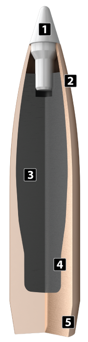 Nosler 375 Caliber 260gr Spitzer AccuBond