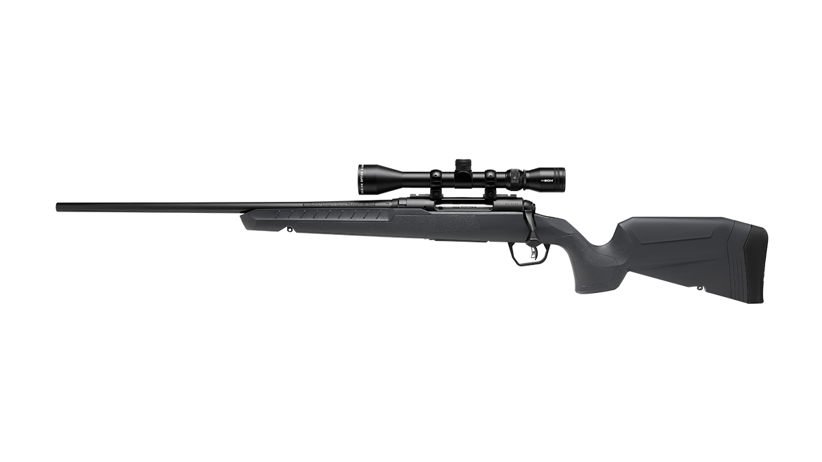 Savage Arms Axis 2 XP Left Hand .30-06 Spfld 22" Bbl Gray Synthetic W/ Bus 3-9X40 Bolt