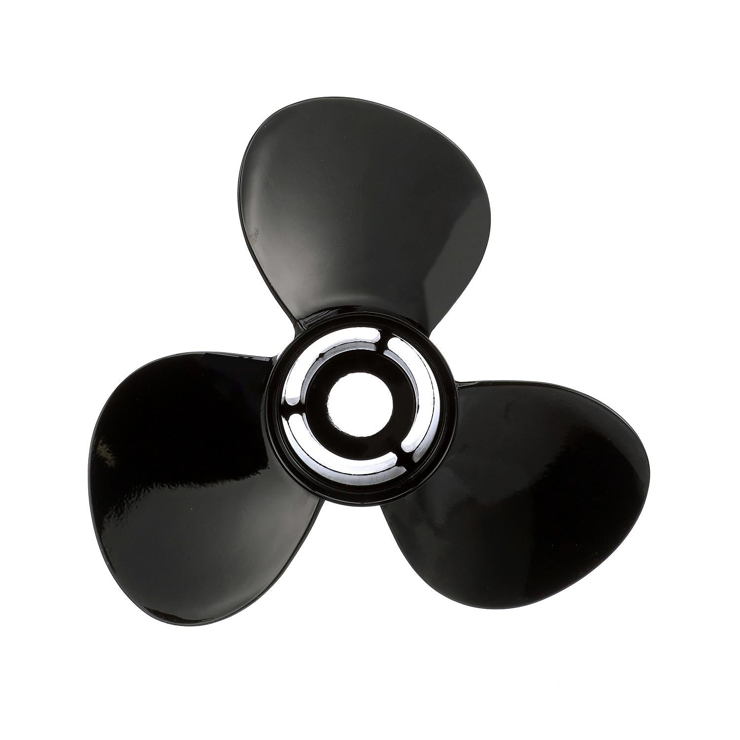 Quicksilver Black Diamond 3-Blade Aluminum Propeller, 14" Diameter x 9" Pitch, Right Hand Rotation
