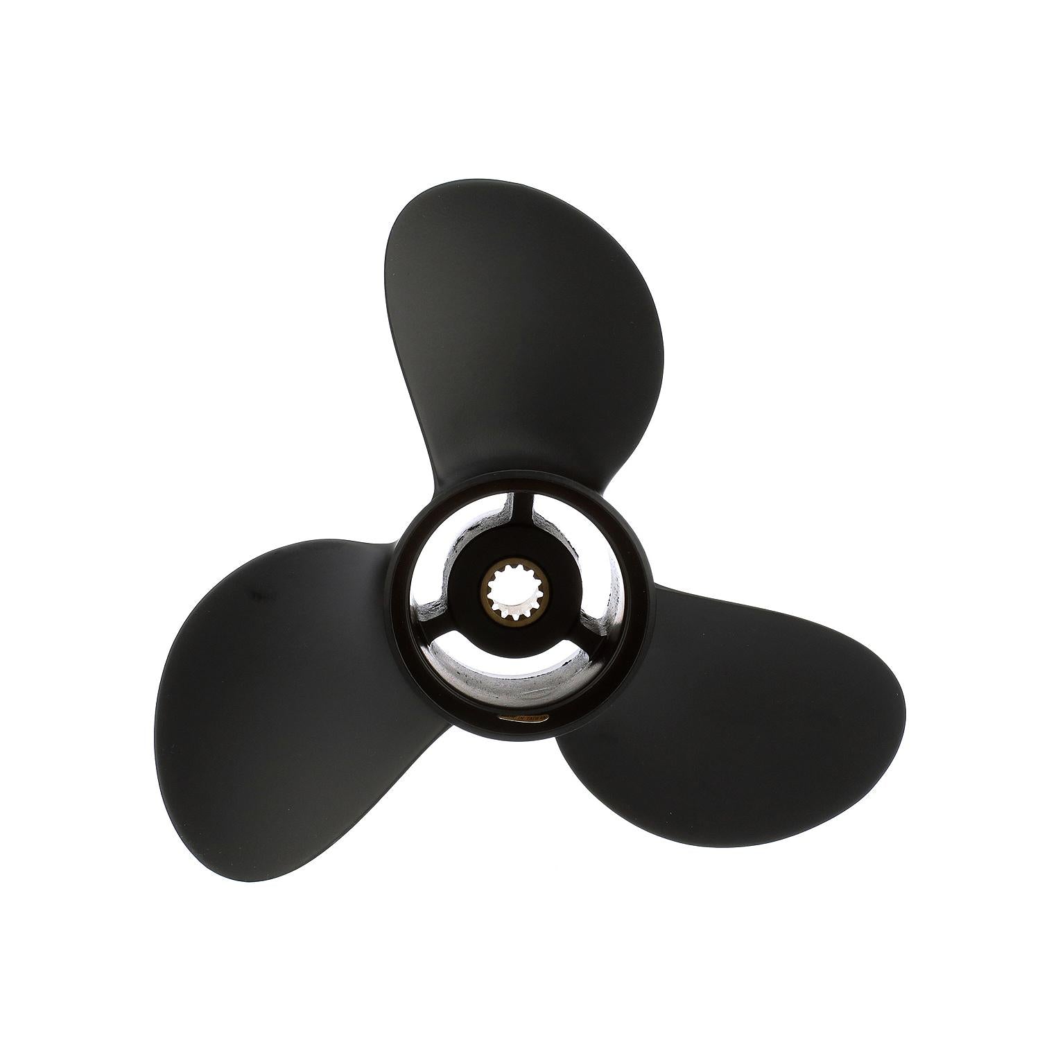 Quicksilver Black Diamond 3-Blade Aluminum Propeller, 9.3" Diameter x 10" Pitch, Right Hand Rotation