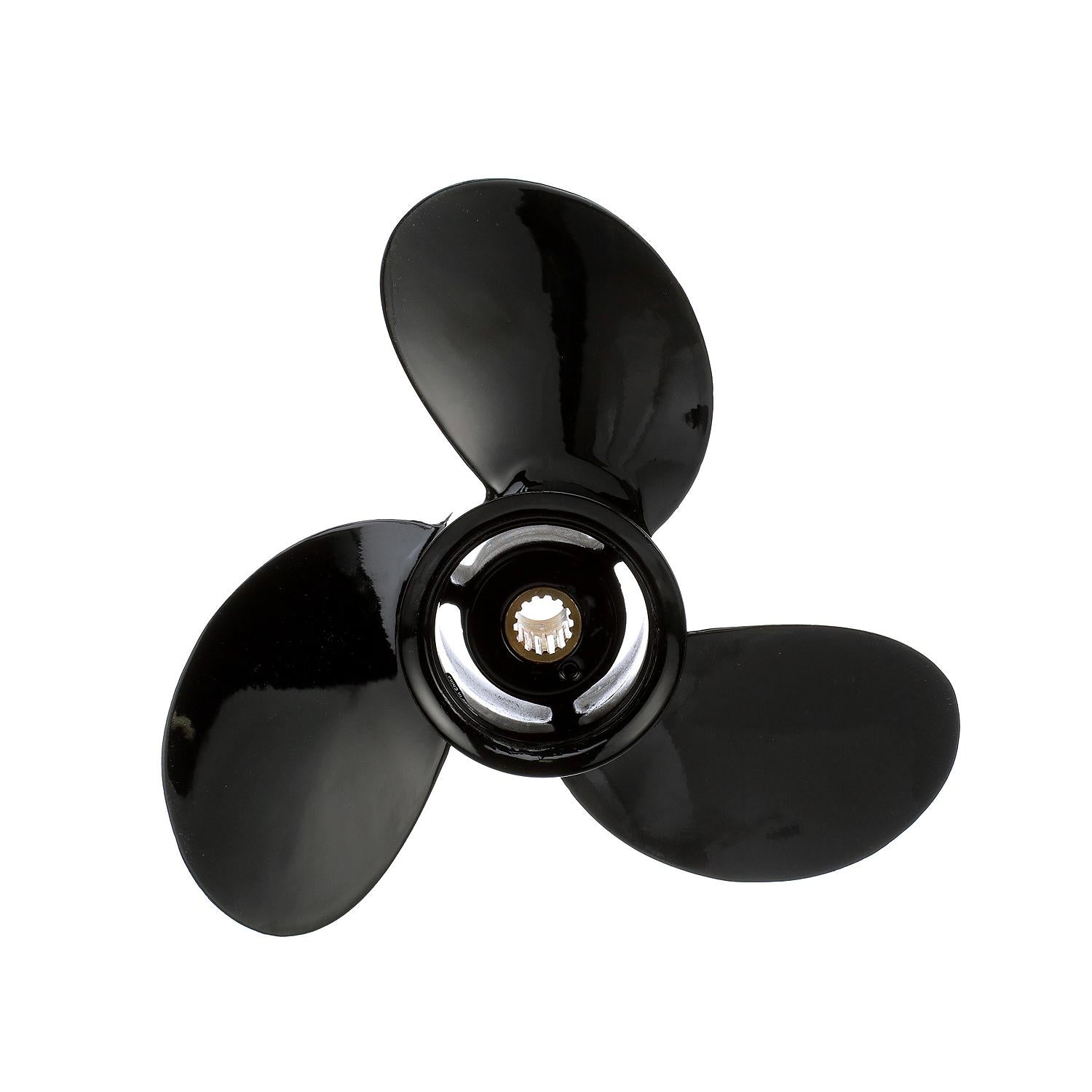 Quicksilver Black Diamond 3-Blade Aluminum Propeller, 9.25" Diameter x 9" Pitch, Right Hand Rotation