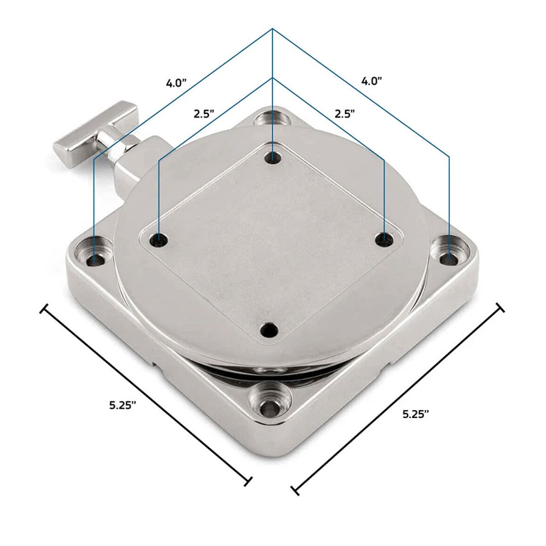 Cannon Low Profile Swivel Base Stainless Steel