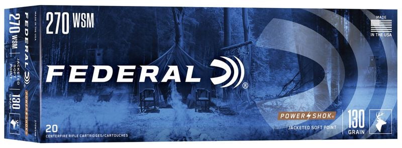 Federal 270 WSM 130GR SP Power Shok