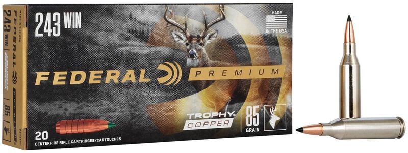 Federal Trophy Copper 243 Win 85GR Vital-Shok