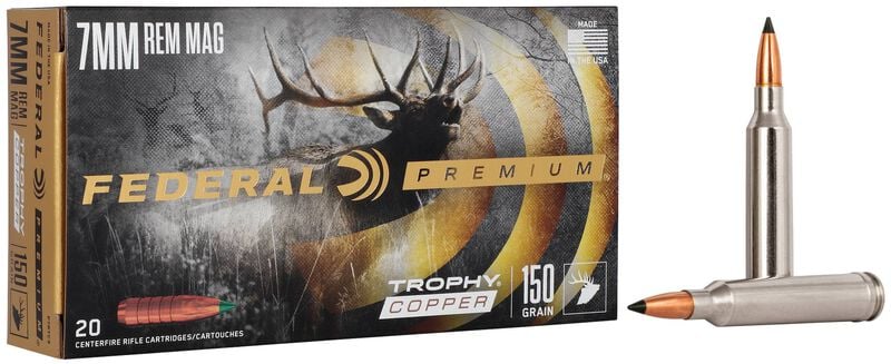 Federal Trophy Copper 7MM Rem 150GR Vital-shok
