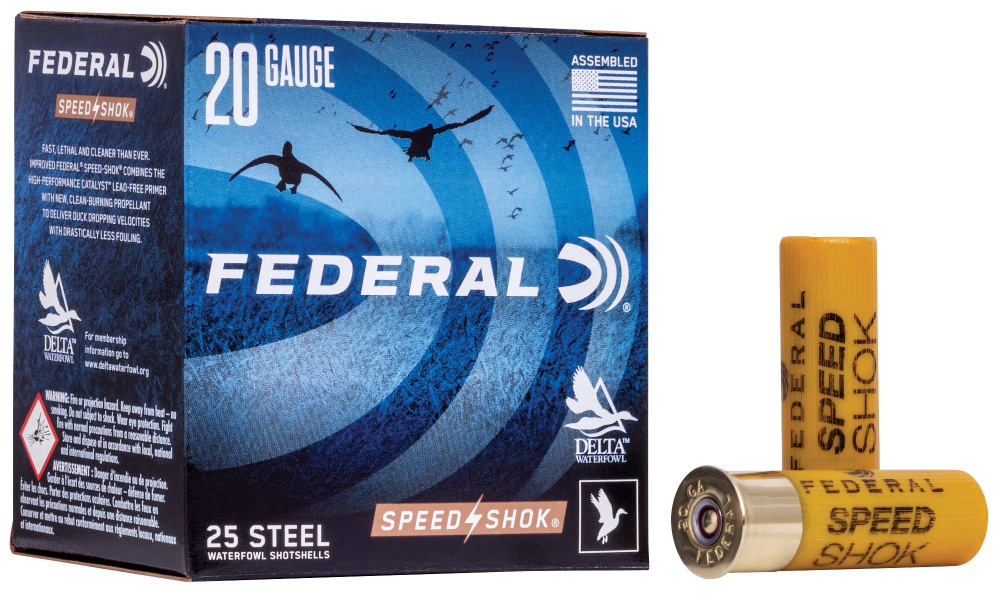Federal Speed-Shok 20 Ga. 2-3/4" 3/4.oz #4 HV Steel Ammo product image