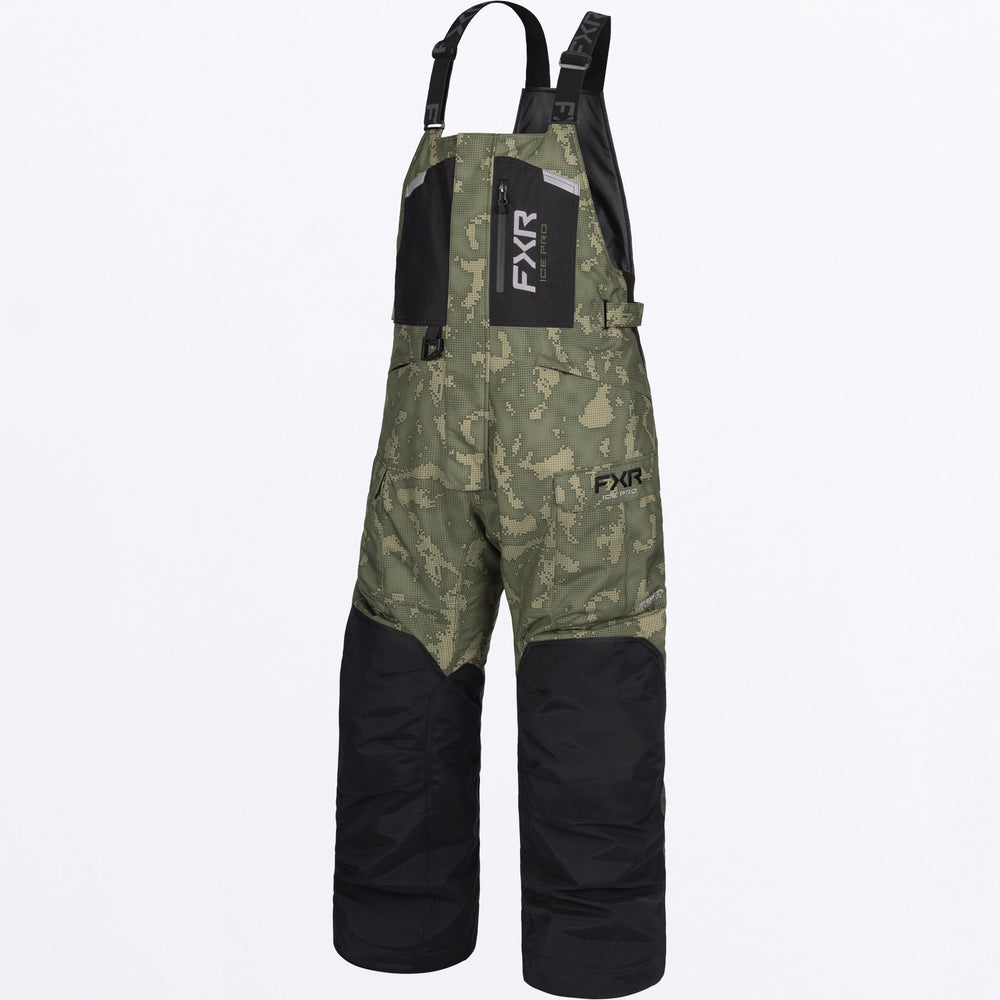 FXR Men's Excursion FX Bib Pant Moss Shift Cover/Black front