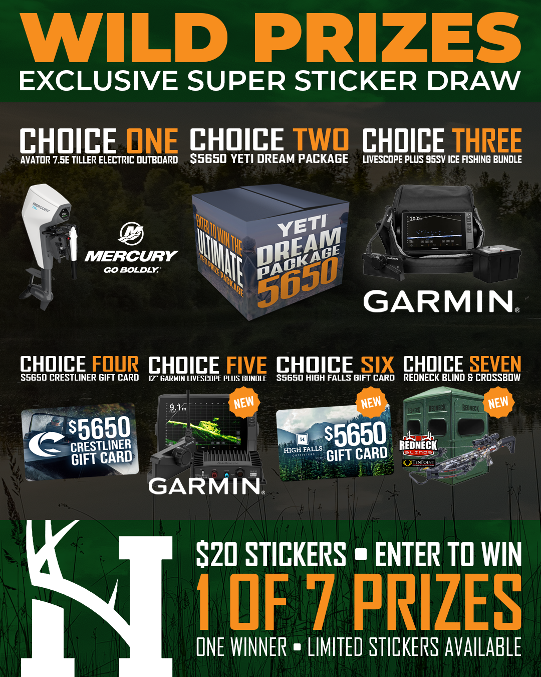 Stickers 251 to 300 - High Falls Wild Prizes Sticker Draw 1