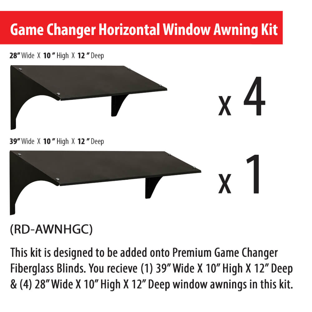 Redneck Outdoors Window Awning Kit Horizontal Shooter