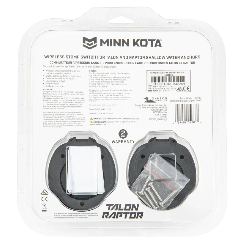 Minn Kota Raptor and Talon Wireless Stomp Switch - Bluetooth